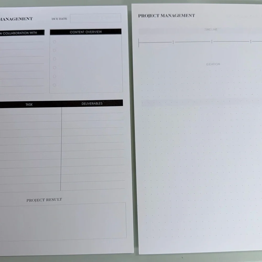 Cloth & Paper A5 Project Management Insert & Quick Planning Card